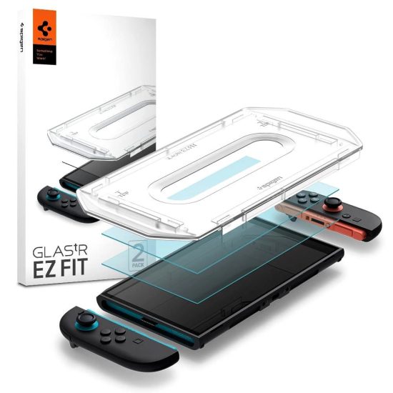 Nintendo Switch 2 Kijelzővédő Üvegfólia - Spigen Glas.tR EZ Fit x 2 db