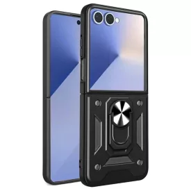   Samsung Galaxy Z Flip 7 Tok - Hybrid Armor Camshield - Fekete