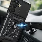 Samsung Galaxy Z Flip 7 Tok - Hybrid Armor Camshield - Fekete