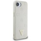 iPhone 16e / 17e Tok - Guess Grained Hot Stamp Peony Triangle Logo MagSafe - Bézs
