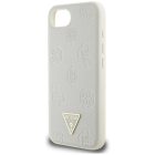 iPhone 16e / 17e Tok - Guess Grained Hot Stamp Peony Triangle Logo MagSafe - Bézs