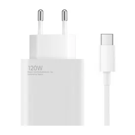   Xiaomi HyperCharge Combo Hálózati Töltő 120W - USB-A + A-C Kábel - Fehér