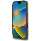 iPhone 16 Pro Max Tok - Guess Grained Hot Stamp Peony Triangle Logo MagSafe - Barna