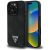 iPhone 16 Pro Max Tok - Guess Grained Hot Stamp Peony Triangle Logo MagSafe - Fekete