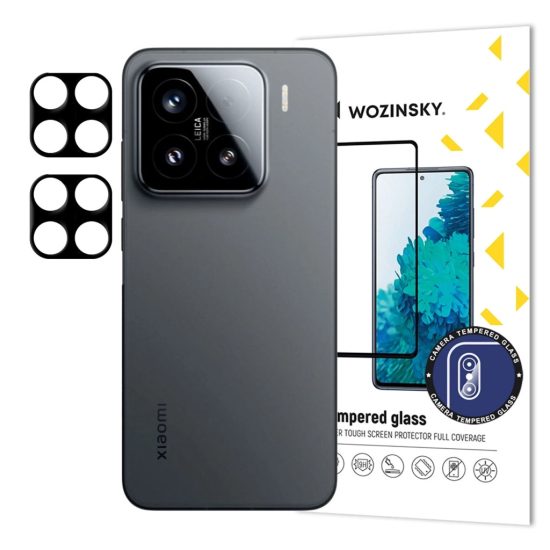 Xiaomi Redmi Note 14 Pro+ 5G Kameravédő Üvegfólia - Wozinsky Full Camera Glass - Fekete x 2 db
