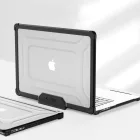 MacBook Air 15" M2 / M3 / M4 (2023-2025) Tok - Tech-Protect SmartShell Pro - Átlátszó-Fekete