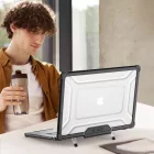 MacBook Air 15" M2 / M3 / M4 (2023-2025) Tok - Tech-Protect SmartShell Pro - Átlátszó-Fekete