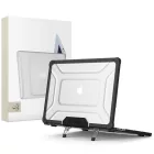 MacBook Air 13" M2 / M3 / M4 (2023-2025) Tok - Tech-Protect SmartShell Pro - Átlátszó-Fekete