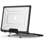 MacBook Air 13" M2 / M3 / M4 (2023-2025) Tok - Tech-Protect SmartShell Pro - Átlátszó-Fekete