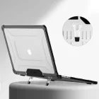 MacBook Air 13" M2 / M3 / M4 (2023-2025) Tok - Tech-Protect SmartShell Pro - Átlátszó-Fekete