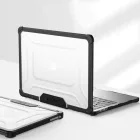 MacBook Air 13" M2 / M3 / M4 (2023-2025) Tok - Tech-Protect SmartShell Pro - Átlátszó-Fekete