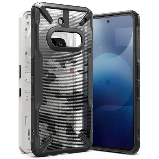 Nothing Phone 3A Tok - Ringke Fusion X - Fekete Camo
