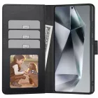 Samsung Galaxy S25 Edge Tok - Tech-Protect Wallet - Fekete