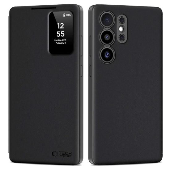 Samsung Galaxy S25 Ultra Tok - Tech-Protect Smart Wallet - Fekete