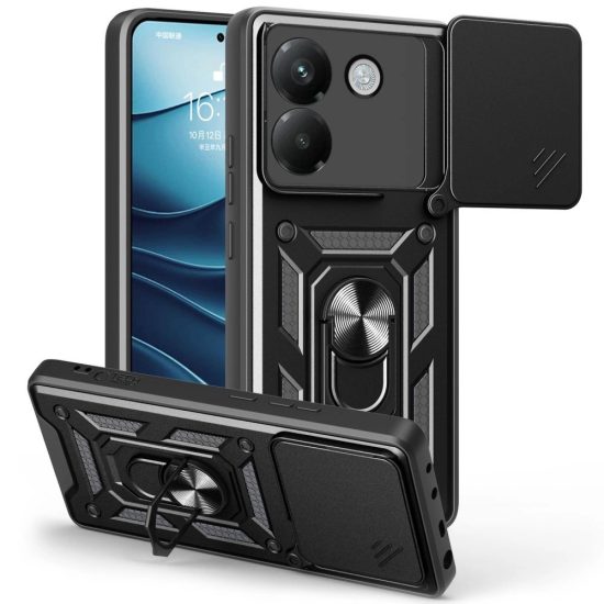 Xiaomi Poco M7 Pro 5G Tok - Tech-Protect CamShield Pro - Fekete