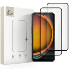 Samsung Galaxy Xcover 7 / 7 Pro Kijelzővédő Üvegfólia - Tech-Protect Glass Fit+ - Fekete x 2 db