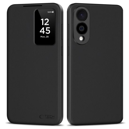 Samsung Galaxy S25 Edge Tok - Tech-Protect Smart Wallet - Fekete