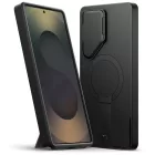 Samsung Galaxy S25 Ultra Tok - Tech-Protect Kevlar Aura MagSafe - Fekete-Narancs