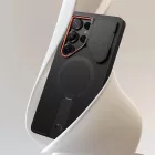 Samsung Galaxy S25 Ultra Tok - Tech-Protect Kevlar Aura MagSafe - Fekete-Narancs