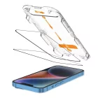 iPhone 13 / 13 Pro / 14 / 16e / 17e Kijelzővédő Üvegfólia - Tech-Protect Quick Set+ x 2 db
