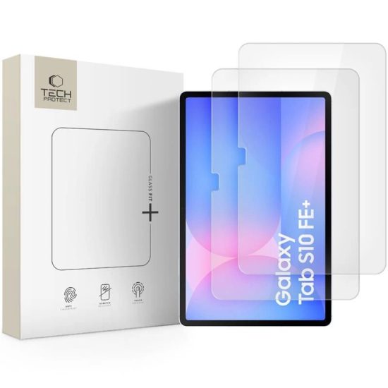 Samsung Galaxy Tab S10 FE+ 13.1" (X620 / X626B) Kijelzővédő Üvegfólia - Tech-Protect Glass Fit+ x 2 db
