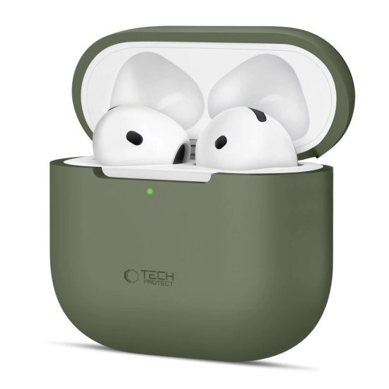 Apple AirPods 4 Tok - Tech-Protect Silicone - Olíva