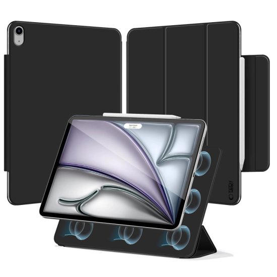iPad Air 13” (2024/2025) Tok - Tech-Protect Smartcase Magnetic - Fekete