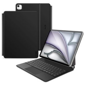   iPad Pro 12.9” (2020-2022) / iPad Air 13" (2024-2025) Tok - Tech-Protect Smartcase Magnetic + Billentyűzet - Fekete