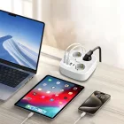 Tech-Protect PCS3X4 Hosszabbító Elosztó - 3x AC + 2x USB-A + 2x USB-C 2m - Fehér