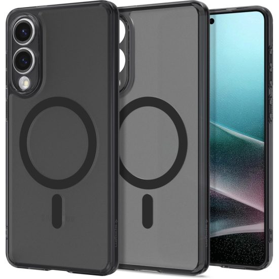 Samsung Galaxy S25 Edge Tok - Spigen Ultra Hybrid MagFit - Áttetsző-Fekete