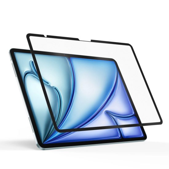 iPad Air 13" (2024/2025) Kijelzővédő Fólia - Dux Ducis Naad Paperlike - Fekete Keret