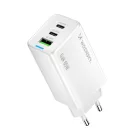 Wozinsky GaN Hálózati Töltő 65W - 2x USB-C + USB-A + C-C Kábel - Fehér