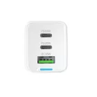 Wozinsky GaN Hálózati Töltő 65W - 2x USB-C + USB-A + C-C Kábel - Fehér