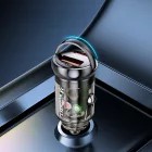 Wozinsky Autós Töltő 65W - USB-C PD 65W + USB-A 45W QC 3.0 - Fekete