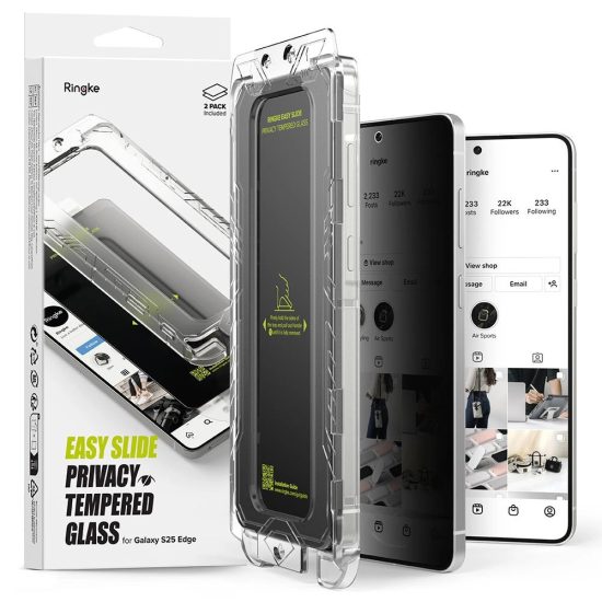 Samsung Galaxy S25 Edge Kijelzővédő Üvegfólia - Ringke Easy Slide Privacy x 2 db