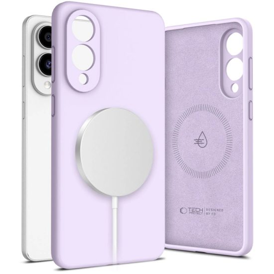 Samsung Galaxy S25 Edge Tok - Tech-Protect Liquid Silicone MagSafe - Lila