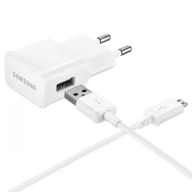   Samsung Hálózati Töltő 8W - USB-A + Micro Kábel - Fóliatasakban - Fehér
