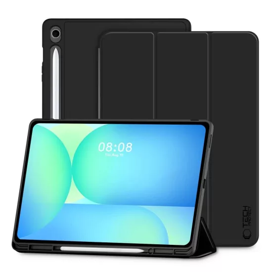 Samsung Galaxy Tab S10 FE+ 13.1" X620 / X626B Tok - TechProtect SmartCase Pen - Fekete