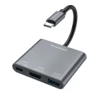 Wozinsky WHCH-01 USB-C HUB - PD 100W - HDMI 4K@30Hz - USB-A 10Gbps - Szürke