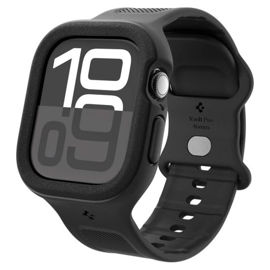 Apple Watch 10 (46mm) Tok és Szíj - Spigen Vault Pro - Fekete
