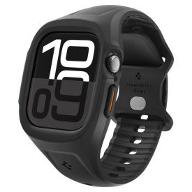 Apple Watch 10 (46mm) Tok és Szíj - Spigen Liquid Air Pro - Fekete   Apple Watch 10 (46mm) Tok és Szíj - Spigen Liquid Air Pro - Fekete