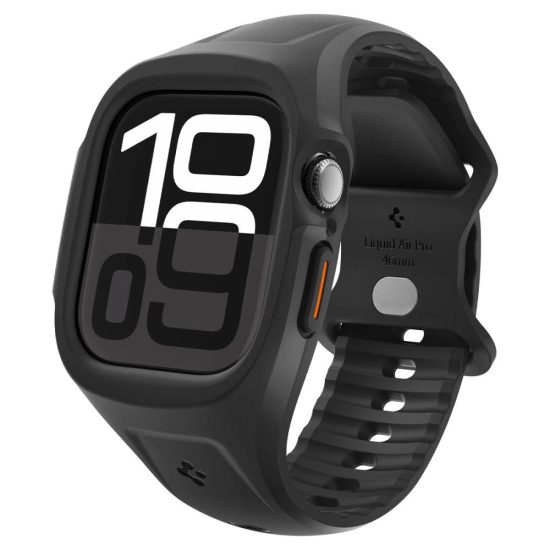 Apple Watch 10 (46mm) Tok és Szíj - Spigen Liquid Air Pro - Fekete