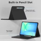 Samsung Galaxy Tab S10 FE+ 13.1" X620 / X626B Tok - Tech-Protect SC Ceruzatartóval és Angol Billentyűzettel - Fekete
