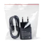 Samsung Hálózati Töltő 15W - USB-A + A--C Kábel - Fóliatasakban - Fekete