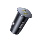 Baseus GoTrip Autós Töltő 30W - 2x USB-C - Fekete