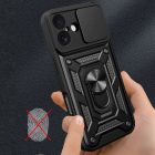 iPhone 17 Tok - Hybrid Armor Camshield - Fekete