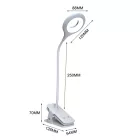 Wozinsky Mini LED Újratölthető Olvasólámpa + USB-C Kábel - Fehér