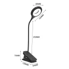 Wozinsky Mini LED Újratölthető Olvasólámpa + USB-C Kábel - Fekete