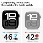 Apple Watch 10 (46mm) Tok és Szíj - Spigen Liquid Air Pro - Szürke