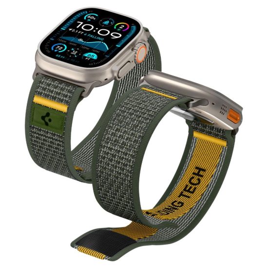 Apple Watch 44 / 45 / 46 / 49 mm Szíj - Spigen Athlex Air - Zöld